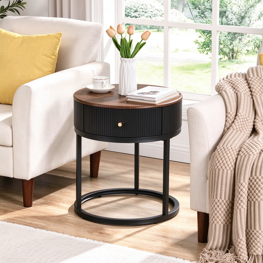 Table d'appoint ronde en marbre
