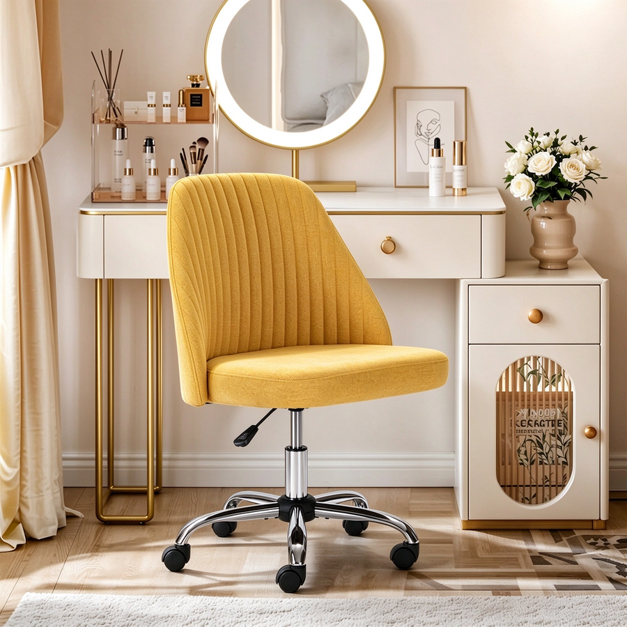 Chaise de bureau pivotante en tissu