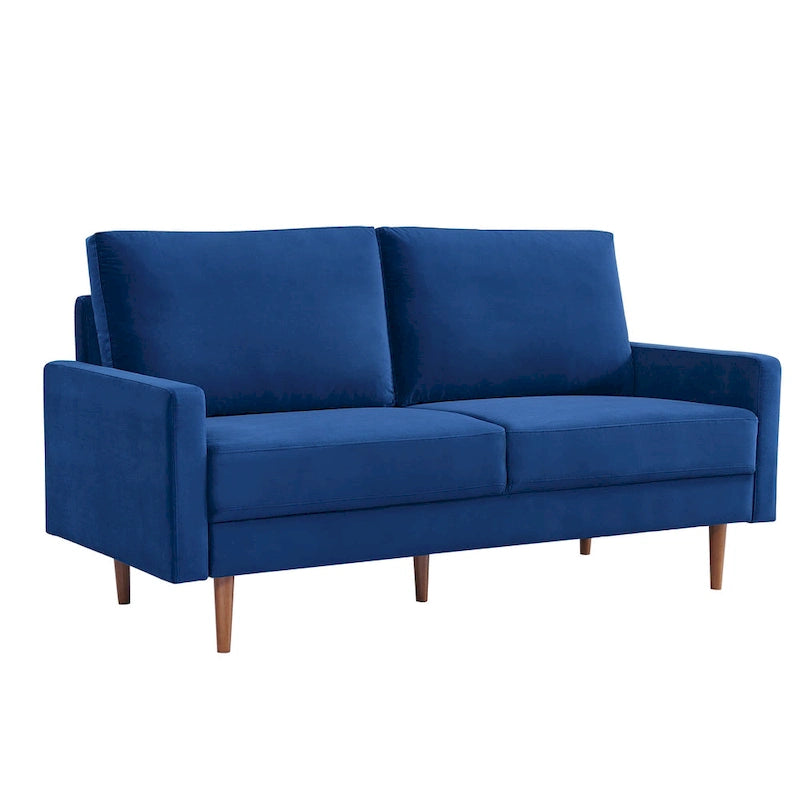 Canapé rembourré de 69 pouces de largeur avec accoudoirs carrés pour la maison et le bureau