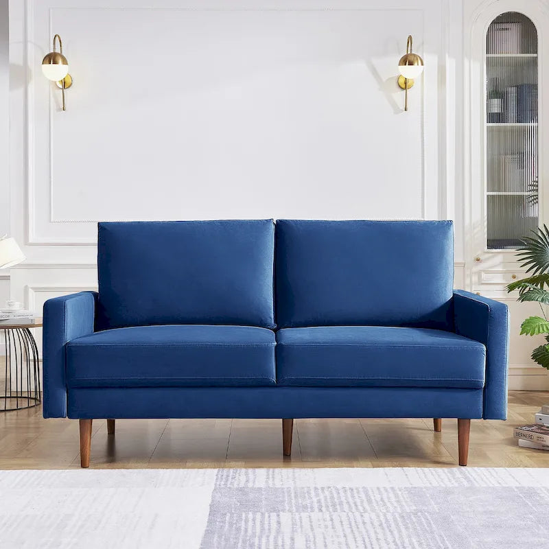 Canapé rembourré de 69 pouces de largeur avec accoudoirs carrés pour la maison et le bureau