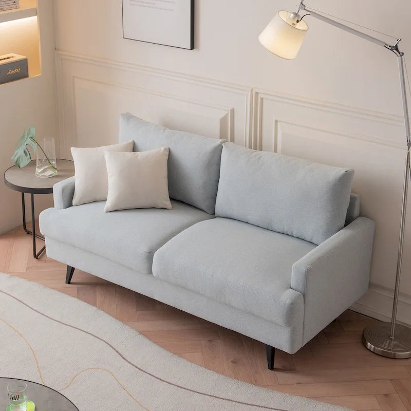 Causeuse capitonnée en tissu, canapé moderne pour salon, chambre, appartement