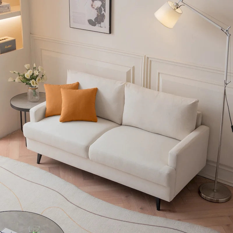Causeuse capitonnée en tissu, canapé moderne pour salon, chambre, appartement