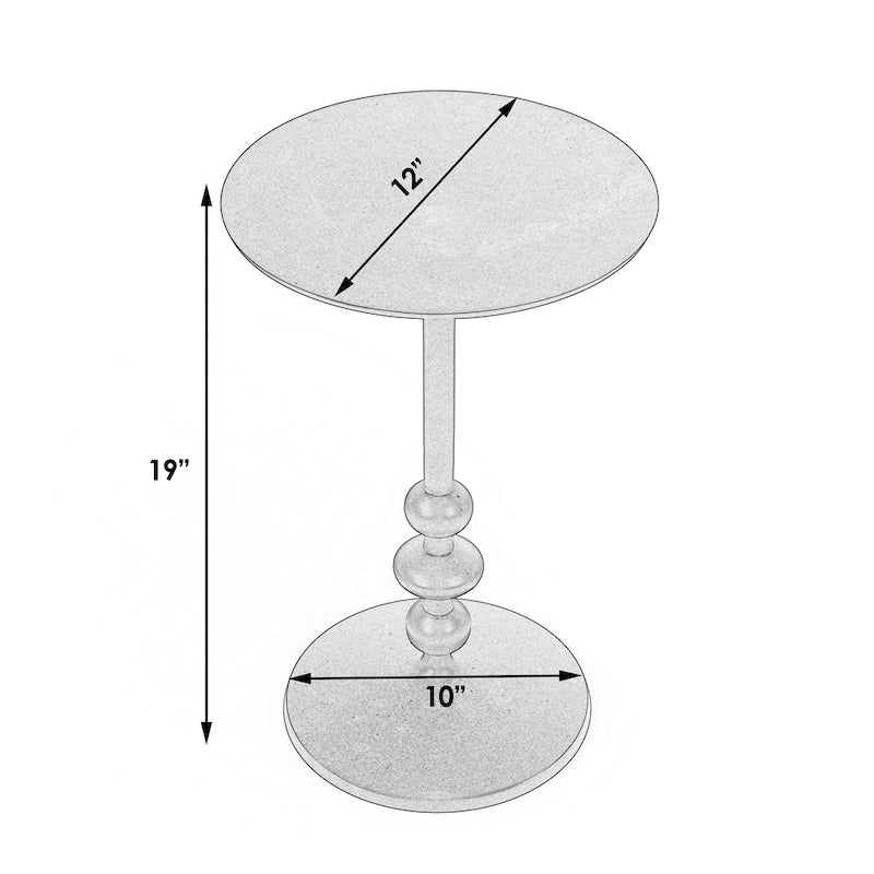 Table d'appoint à piédestal en fer
