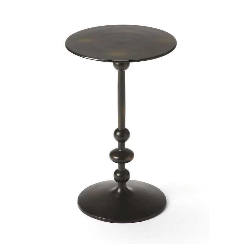 Table d'appoint à piédestal en fer