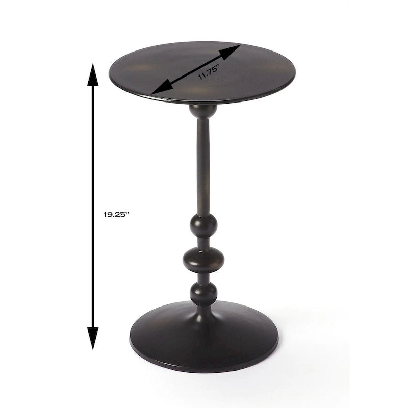 Table d'appoint à piédestal en fer