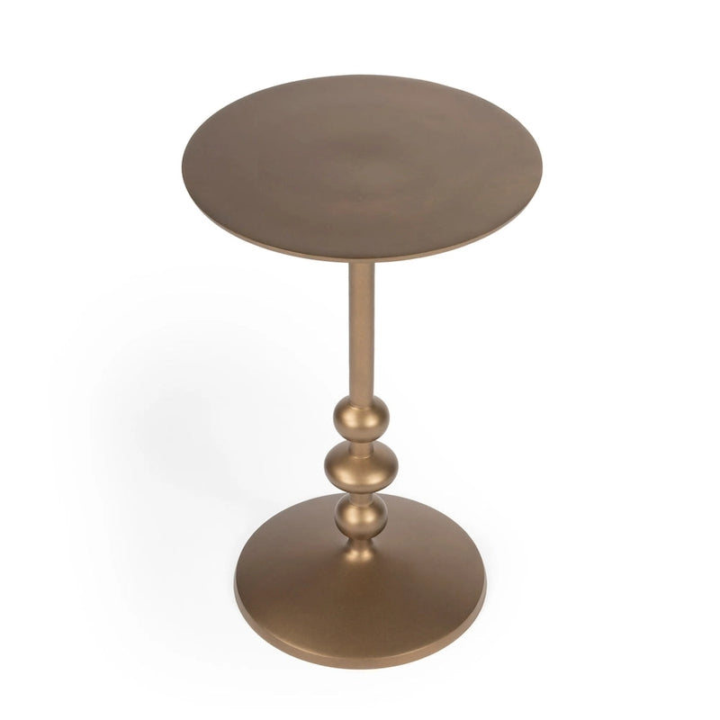 Table d'appoint à piédestal en fer