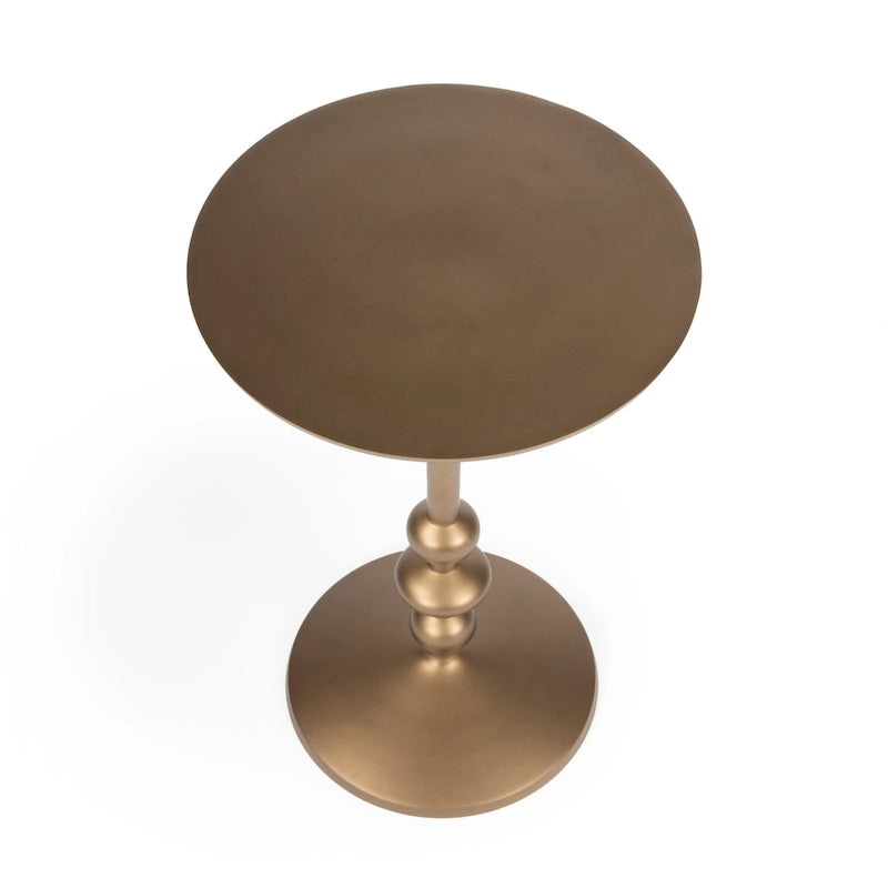 Table d'appoint à piédestal en fer