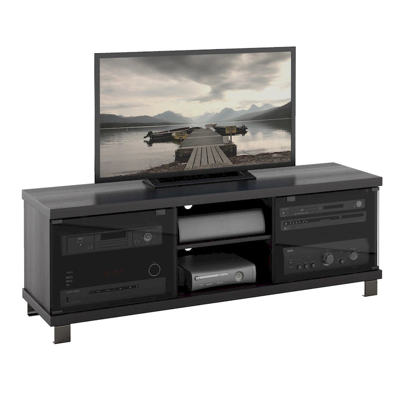 Holland TV Stand with Glass Doors, for TVs up to 75