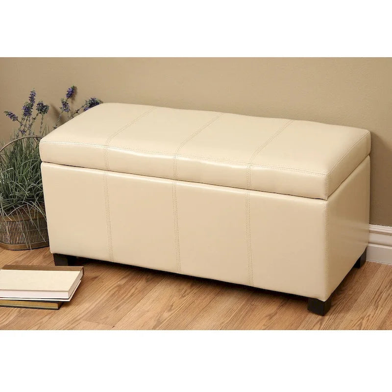 Warehouse of Tiffany Ariel Ivory Storage Bench