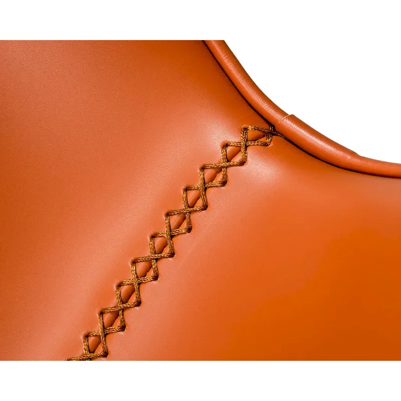 Chaise de salle à manger moderne en éco-cuir cognac (lot de 2)