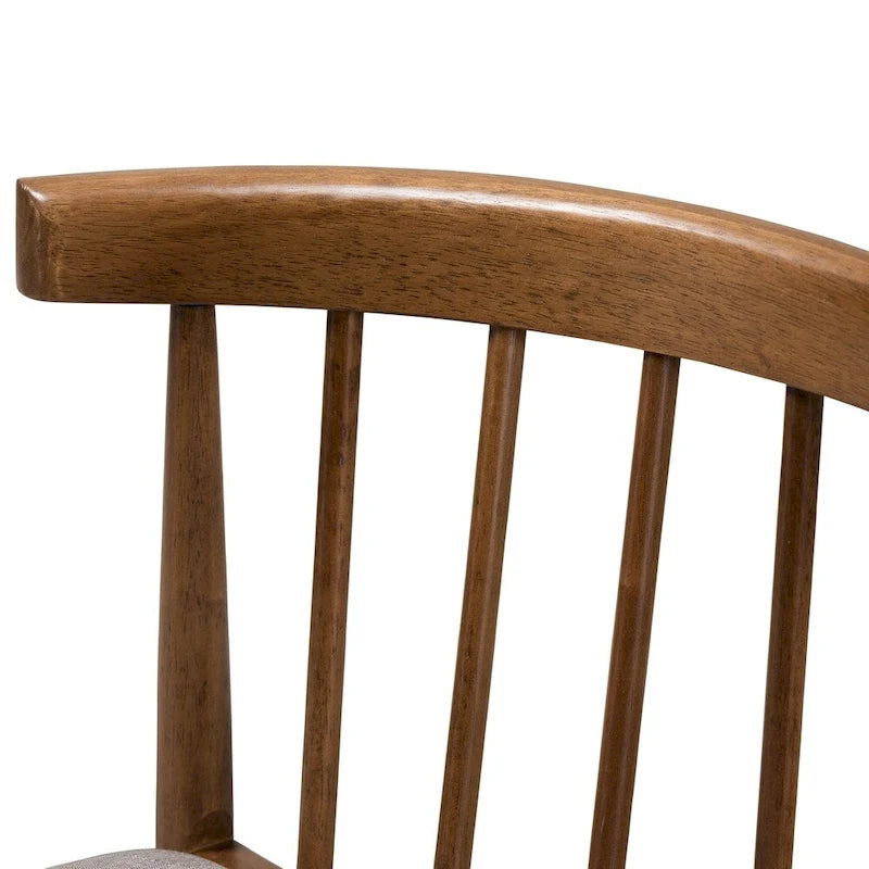 Ensemble de chaises de salle à manger en tissu beige style milieu du siècle