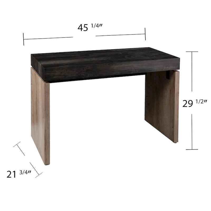 Bureau de transition en bois noir