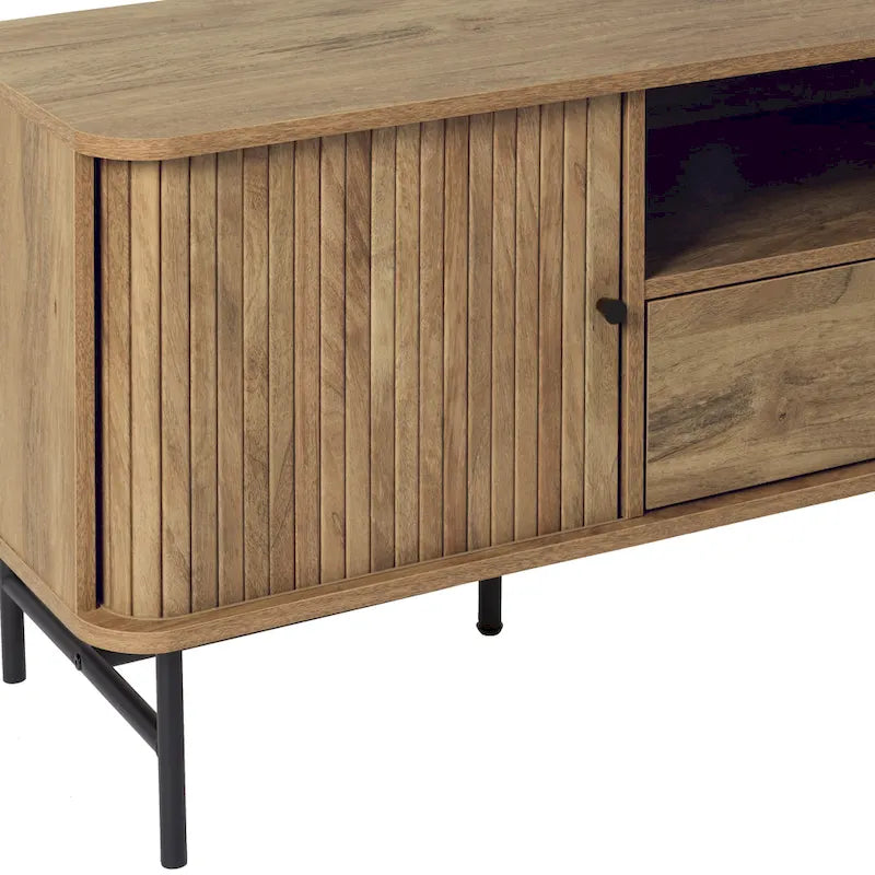 Meuble TV avec portes coulissantes et tiroir pour téléviseurs jusqu'à 75 po - 59 po de largeur