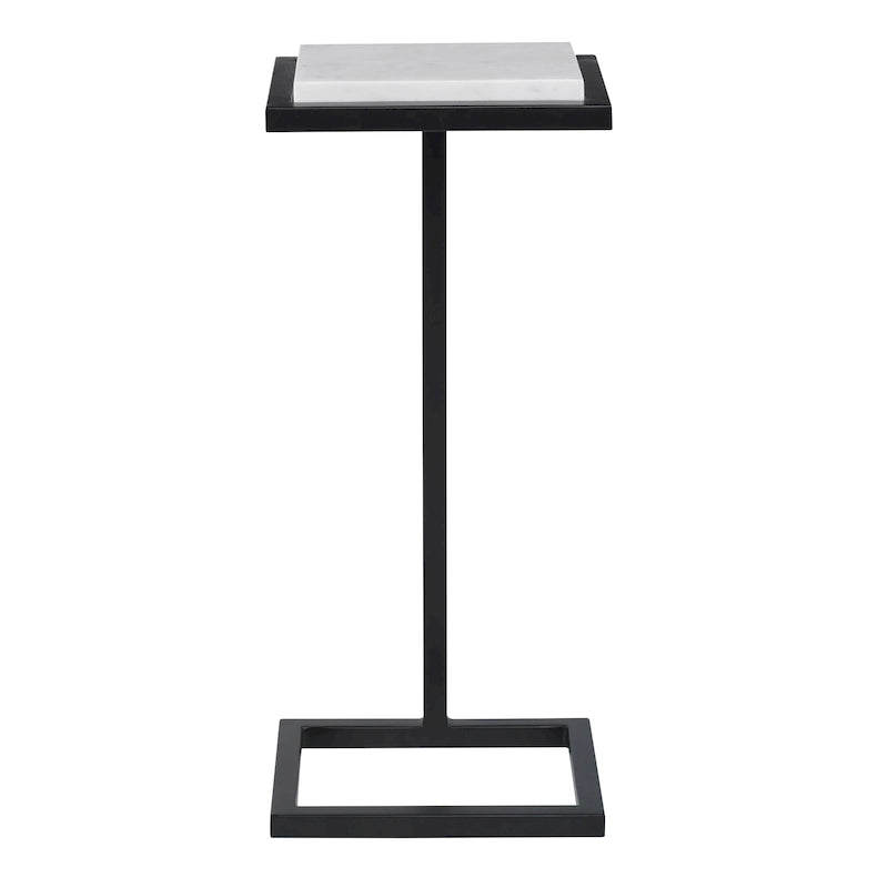 Table d'appoint blanche - 8P x 10L x 23H