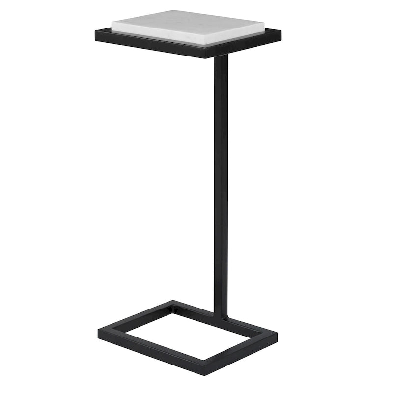 Table d'appoint blanche - 8P x 10L x 23H