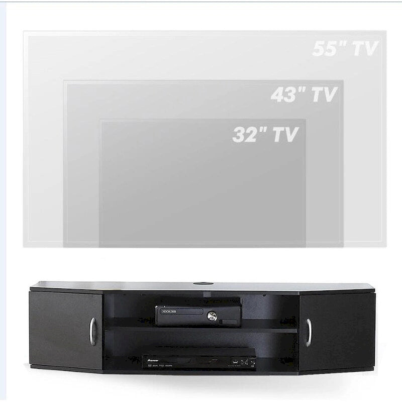 Console média TV murale Meuble de rangement flottant - 43,3