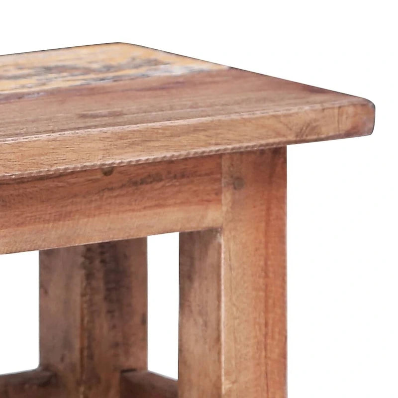 Tables gigognes 2 pcs bois massif de récupération - 15,7 x 15,7 x 11,8