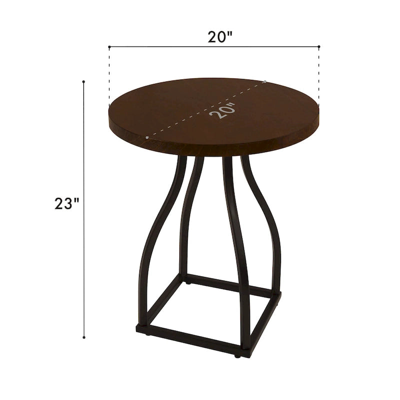 Table d'appoint à base métallique