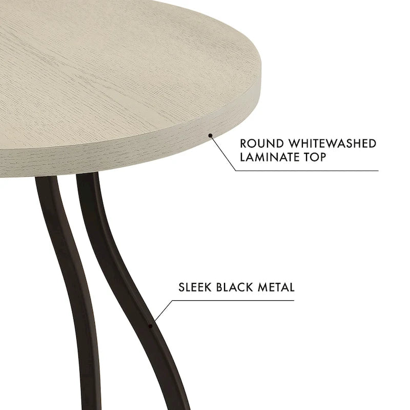 Table d'appoint à base métallique