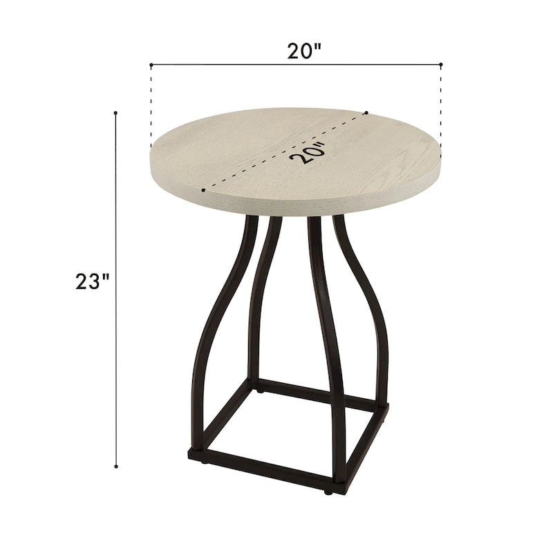 Table d'appoint à base métallique