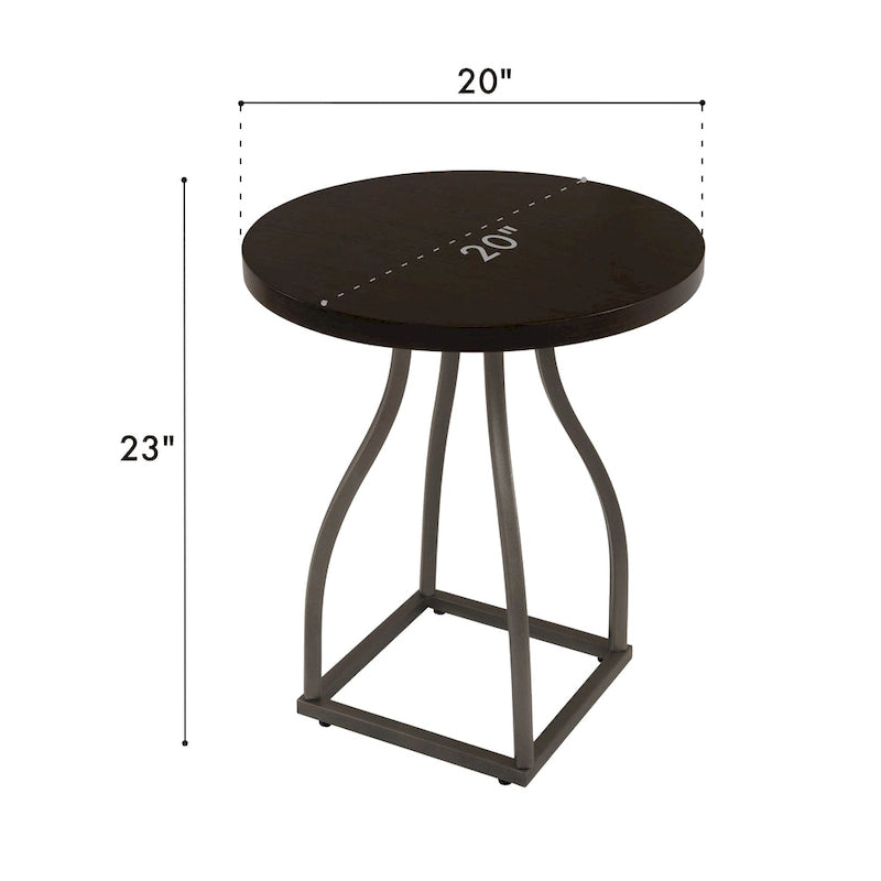 Table d'appoint à base métallique