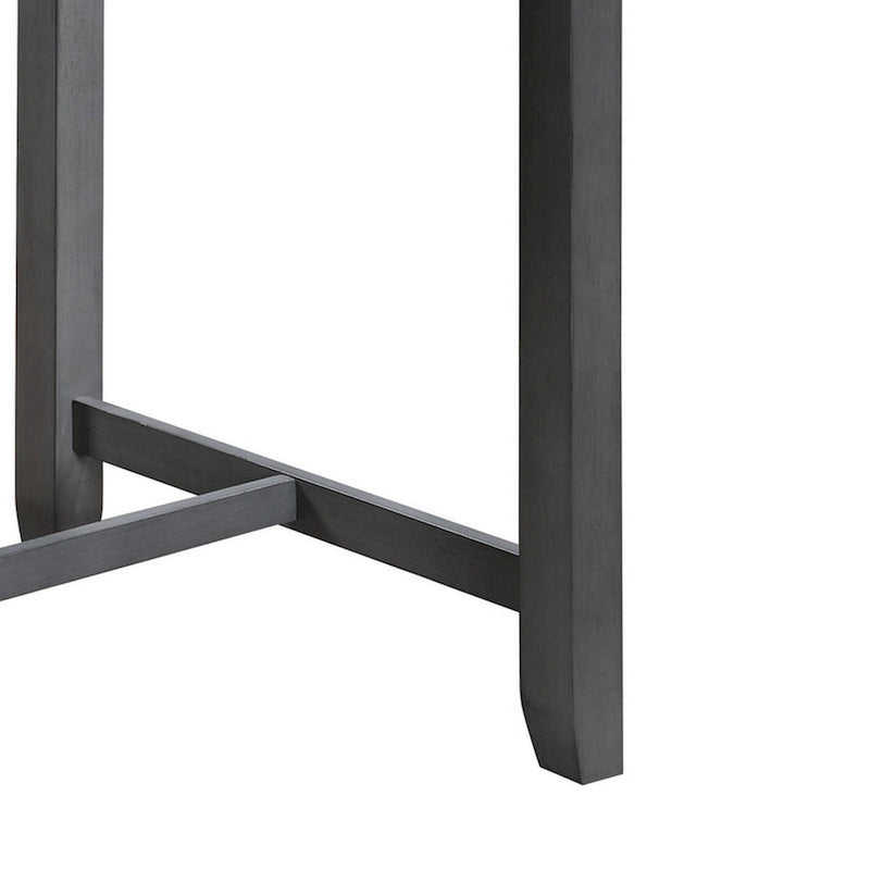 Petite table à manger de 36 pouces de hauteur comptoir avec étagères, port USB, gris