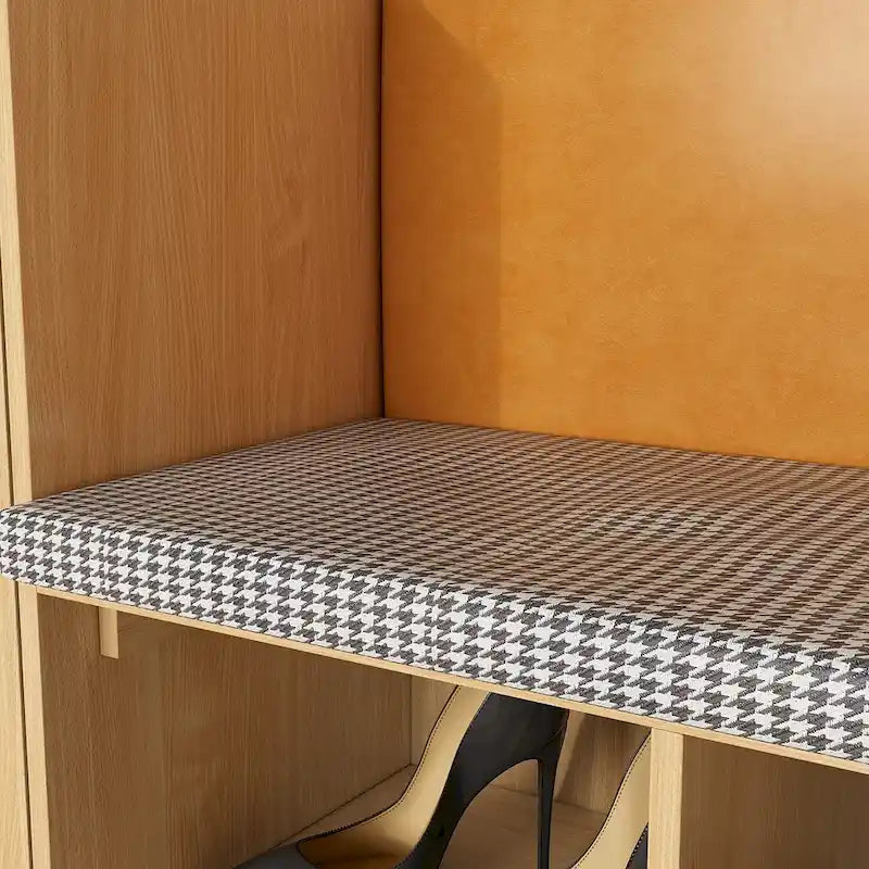 Meuble d'entrée chic pour chaussures avec banc et dossier rembourré